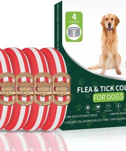 Flea Collar for Dogs, 4 Pack Flea and Tick Prevention for Dogs - 1