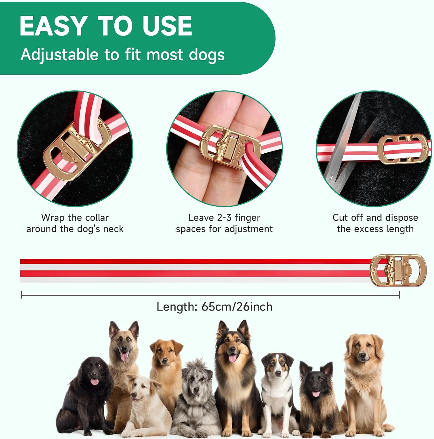 Flea Collar for Dogs, 4 Pack Flea and Tick Prevention for Dogs - Image 4