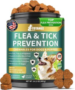 Flea and Tick Prevention for Dogs Chewable, Dog Flea Treatment, 200 Ct - 1