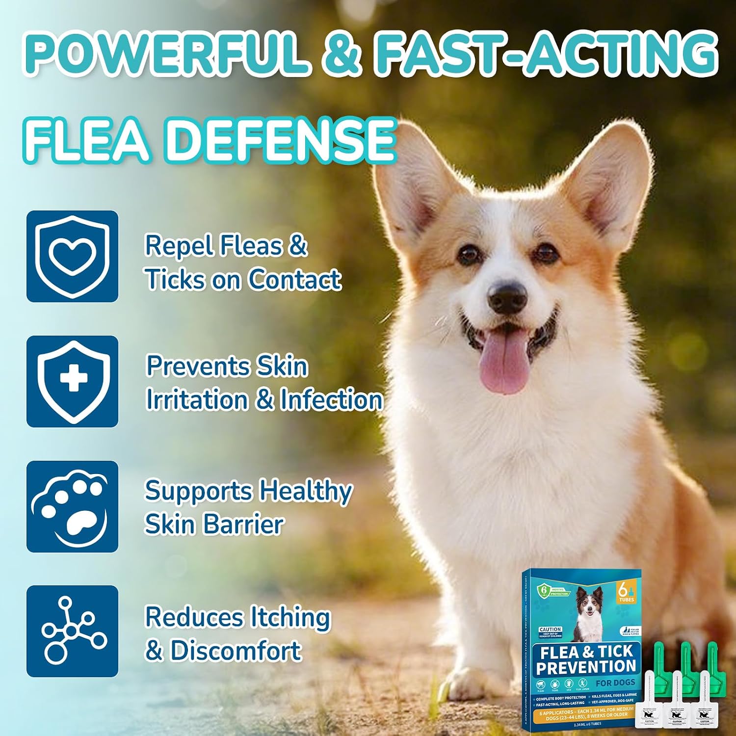 Flea and Tick Prevention for Medium Dogs(23 to 44 lbs), Dog Flea Treatment - Image 6