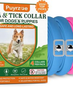 Puyrzoe Flea and Tick Prevention for Dogs, 4 Pack Flea Collar for Dogs - 1