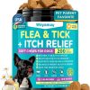 Woyamay Flea and Tick Prevention for Dogs, Flea & Tick + Itch Relief Chews - 1