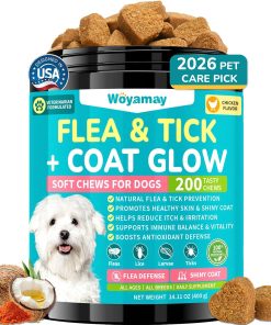 Woyamay Flea and Tick Prevention for Dogs, Soft Chews, Chicken Flavor - 1
